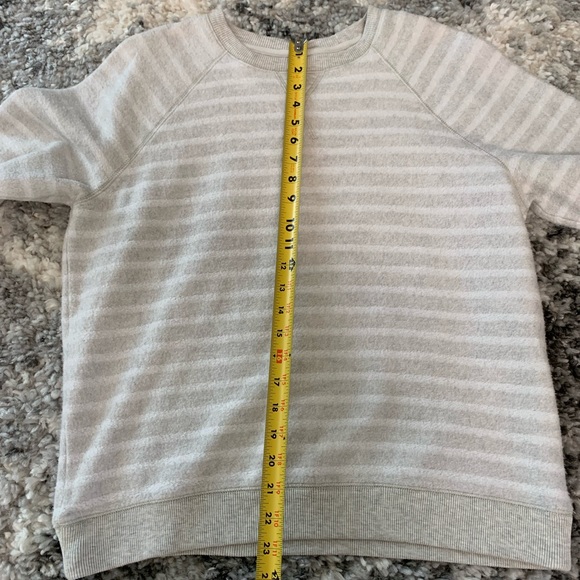 Lucky Brand White Gray Stripes Top Size Large - Picture 4 of 16